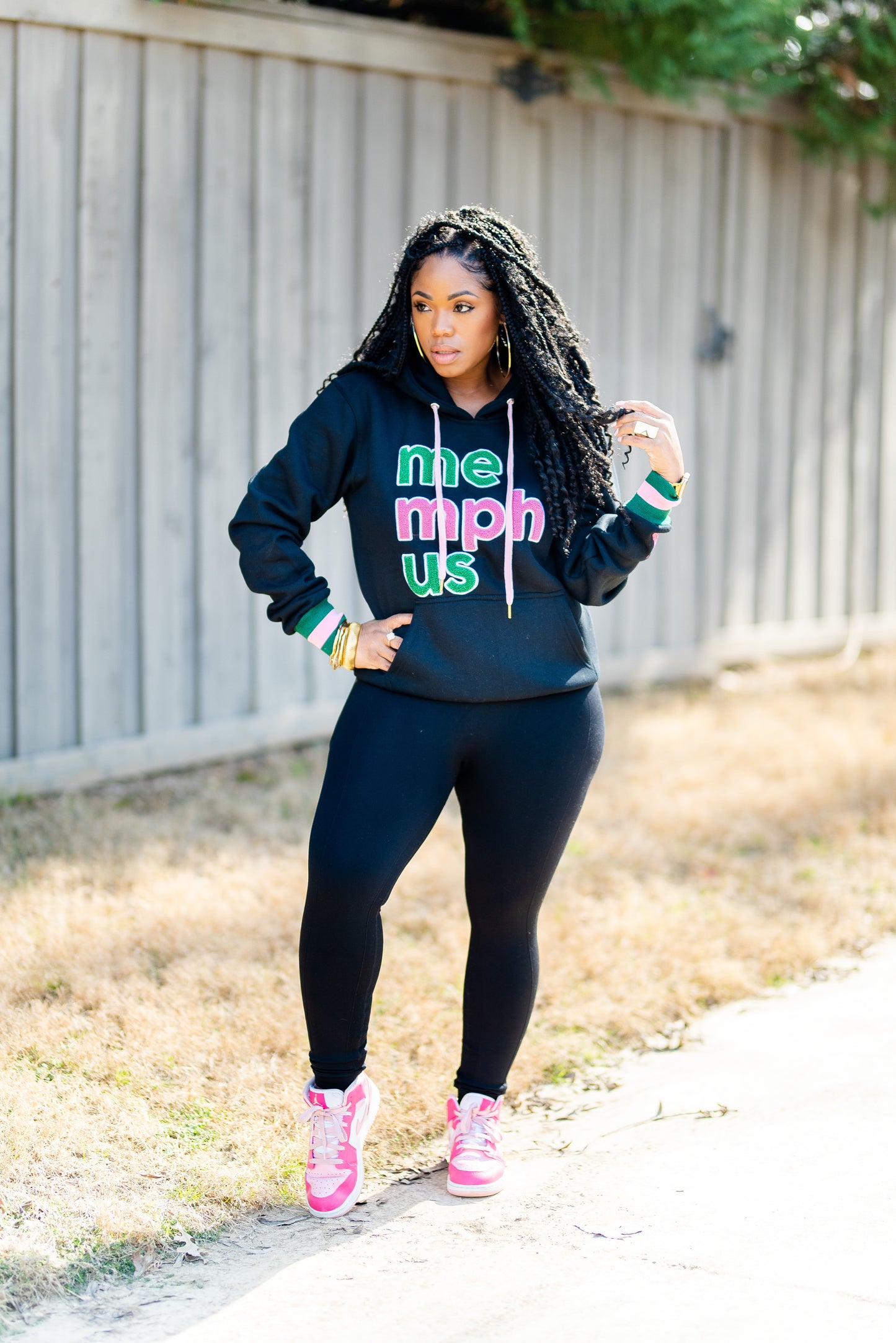 Classic MemphUS Black Pink Green Hoodie