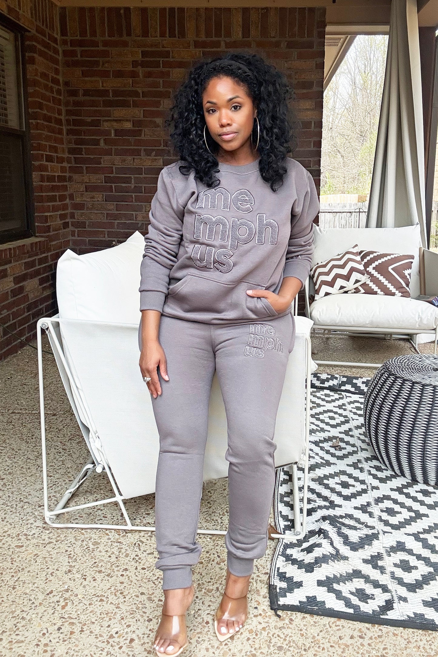 Classic Light Gray on Gray Jogger Set
