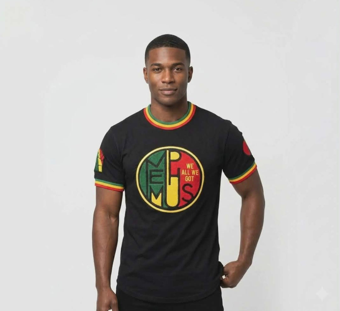 Black multicolor logo